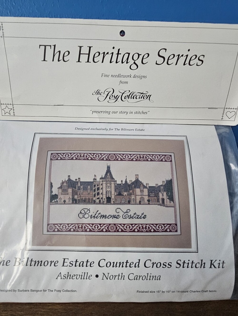 Heritage Series Biltmore Estate Counted Cross Stitch Complete Kit Asheville NC
